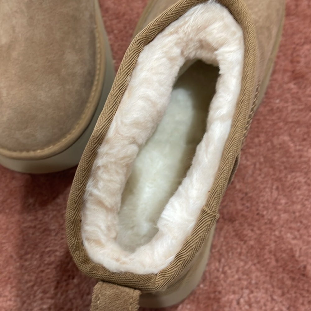 UGG Chestnut Suede Platform Ankle Boots - Picture 6 of 13